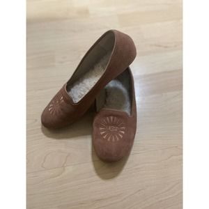 UGG Australia Suede Alloway Slippers Size 7W US Color Chestnut Brown